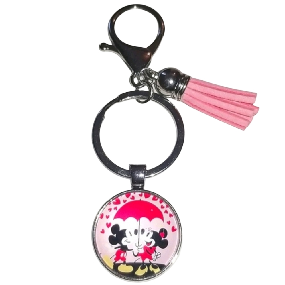 Handcrafted Mickey & Minnie Keychain